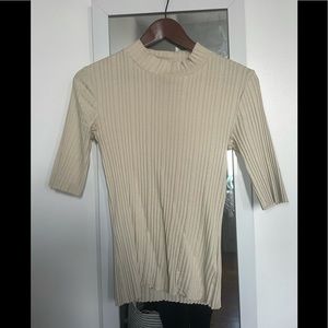 Kotn mock neck ribbed top